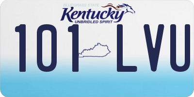 KY license plate 101LVU