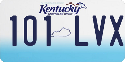KY license plate 101LVX