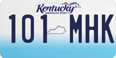 KY license plate 101MHK