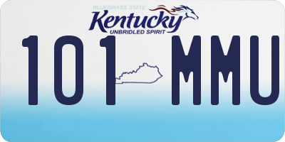 KY license plate 101MMU