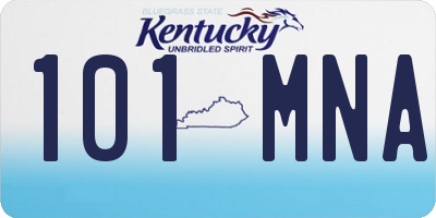 KY license plate 101MNA