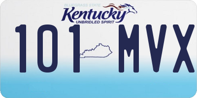 KY license plate 101MVX