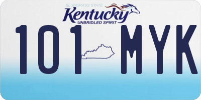 KY license plate 101MYK