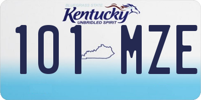 KY license plate 101MZE