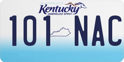 KY license plate 101NAC