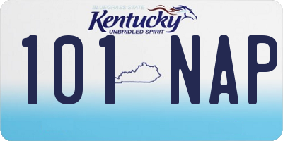 KY license plate 101NAP