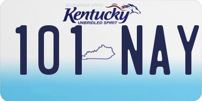 KY license plate 101NAY