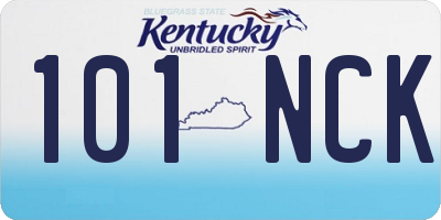 KY license plate 101NCK