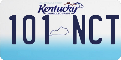KY license plate 101NCT