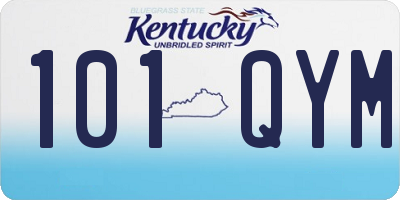 KY license plate 101QYM