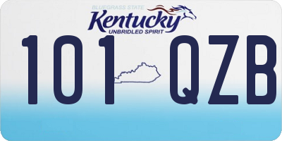 KY license plate 101QZB