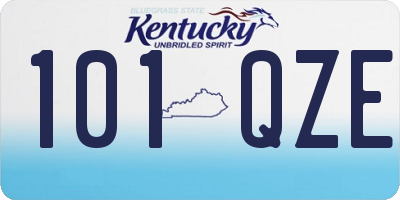 KY license plate 101QZE