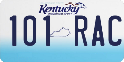 KY license plate 101RAC