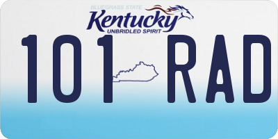 KY license plate 101RAD