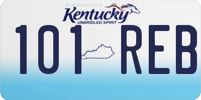 KY license plate 101REB