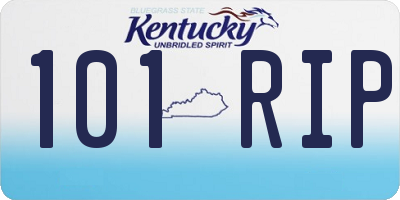 KY license plate 101RIP
