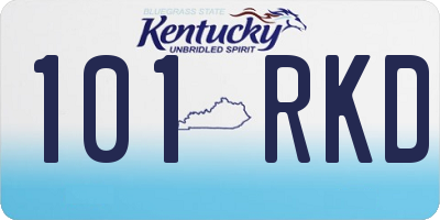 KY license plate 101RKD