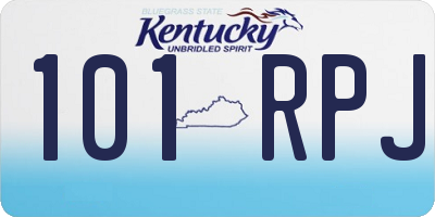 KY license plate 101RPJ