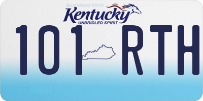 KY license plate 101RTH