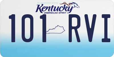 KY license plate 101RVI
