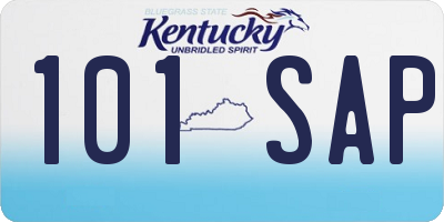 KY license plate 101SAP