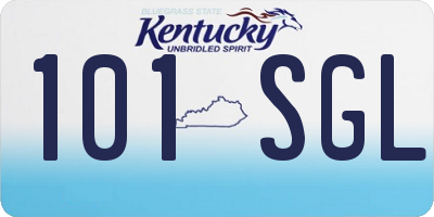 KY license plate 101SGL