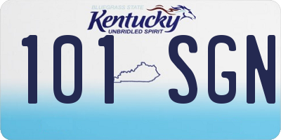 KY license plate 101SGN