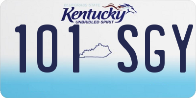 KY license plate 101SGY