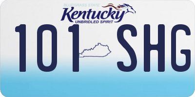 KY license plate 101SHG