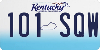 KY license plate 101SQW