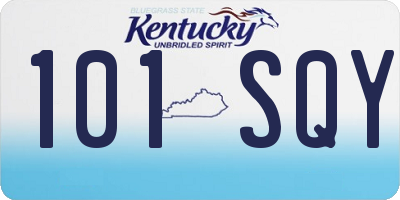 KY license plate 101SQY