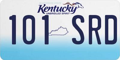KY license plate 101SRD