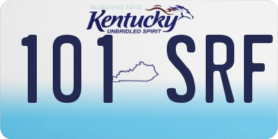 KY license plate 101SRF