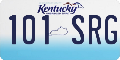 KY license plate 101SRG
