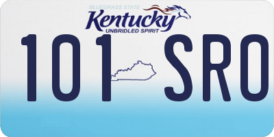 KY license plate 101SRO