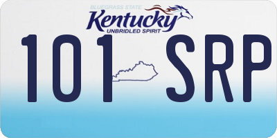 KY license plate 101SRP