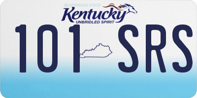 KY license plate 101SRS