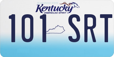 KY license plate 101SRT