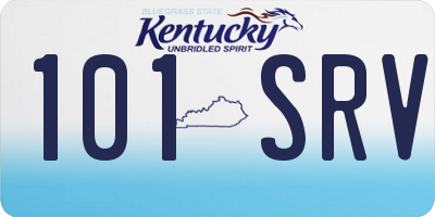KY license plate 101SRV