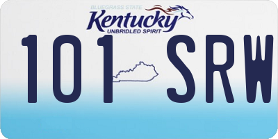 KY license plate 101SRW
