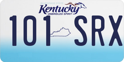KY license plate 101SRX