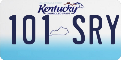 KY license plate 101SRY