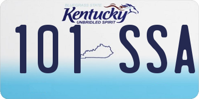 KY license plate 101SSA