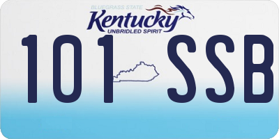 KY license plate 101SSB