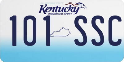 KY license plate 101SSC