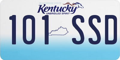 KY license plate 101SSD