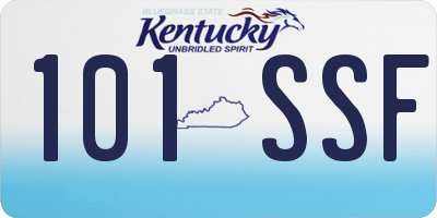 KY license plate 101SSF