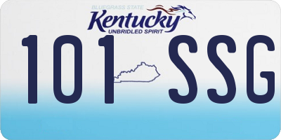 KY license plate 101SSG