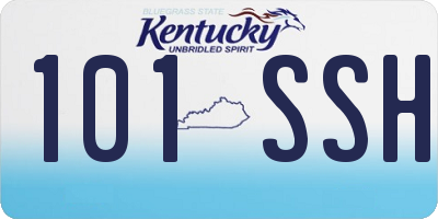 KY license plate 101SSH