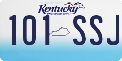KY license plate 101SSJ